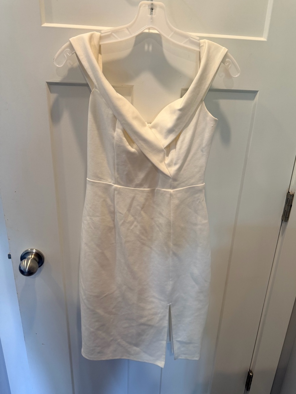 Lulus White Cowl Neck Bodycon Midi Dress Size S